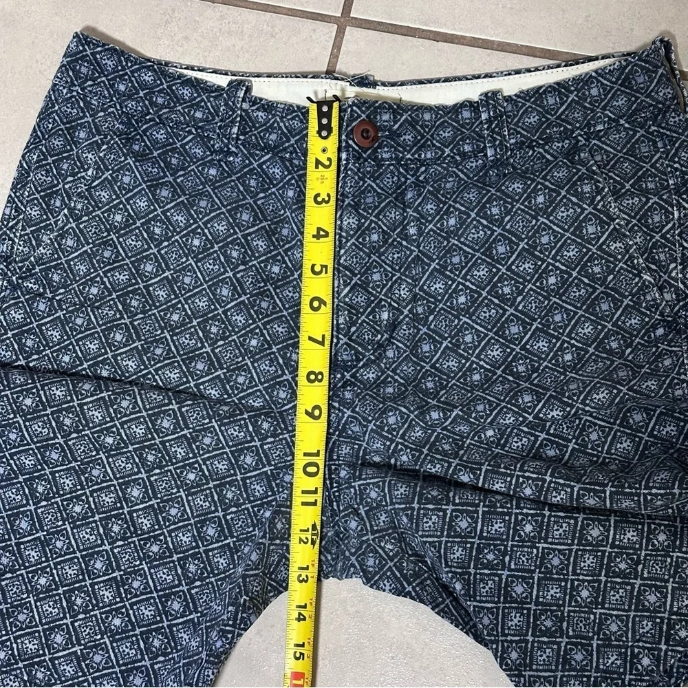 Hollister Men Blue Print Chino Casual Shorts Size‎ 34